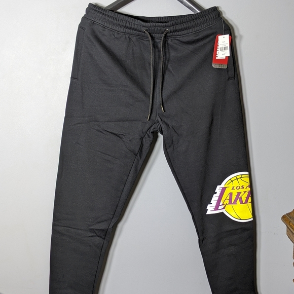 NEW Los Angeles Lakers Mens NBA Graphic Jogging Pant - black Medium - Picture 2 of 3